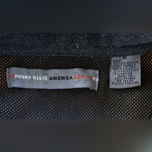 Vintage 90s Perry Ellis America 1/4 Zip Fleece Sweatshirt Size Medium - Picture 5 of 5